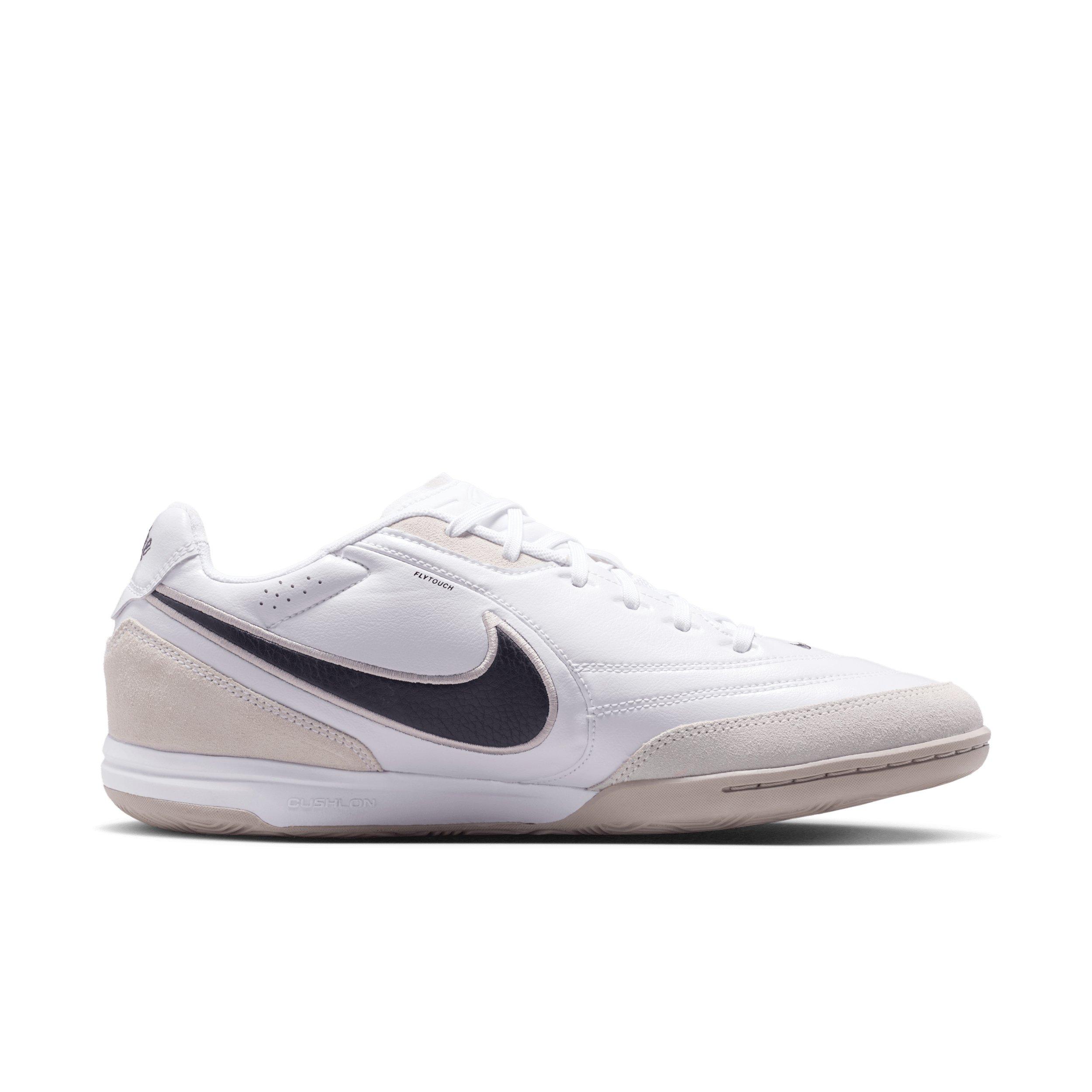 Nike Tiempo Streetgato IC "White/Moon Particle/Gridiron" Men's Soccer Shoe - WHITE/MOON/GRIDIRON